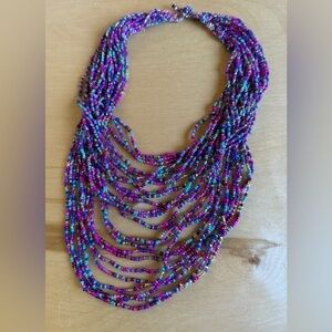 Multicolor Layered Beaded Necklace